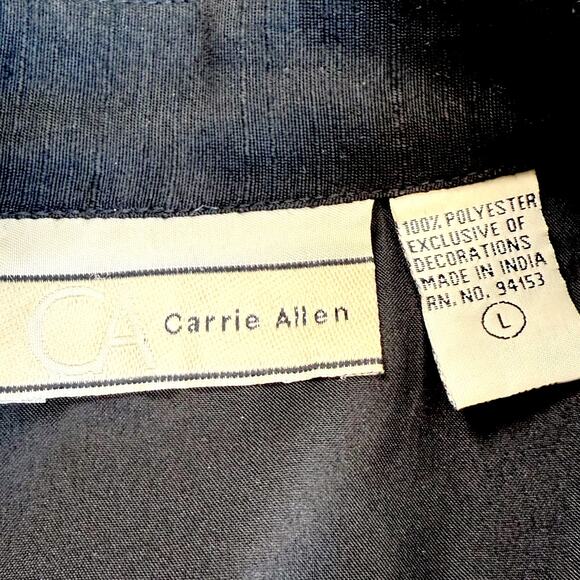 Carrie Allen Vintage Embroidered Floral Laced Button Up Jacket Shacket Womens L - Picture 13 of 14